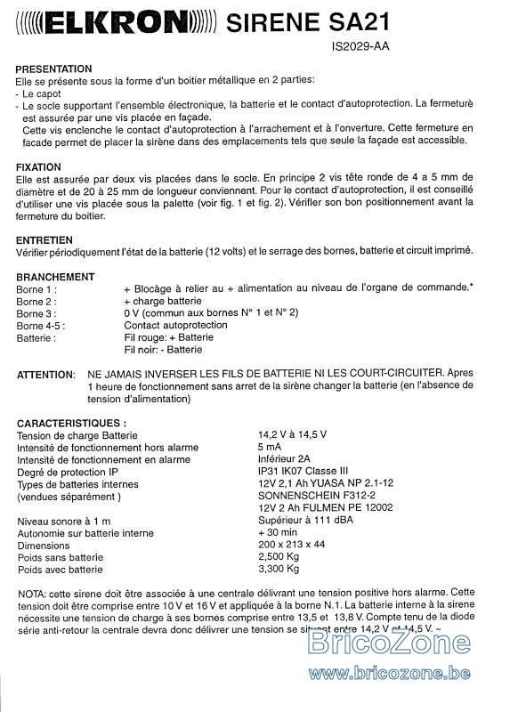 Mode emploi sirene Elkron SA21.jpg