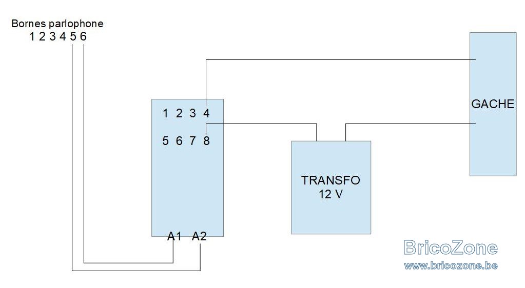 branchement du relais 12v vdc embrochable 4 rt 7A — free download