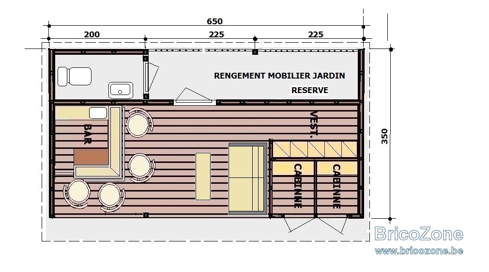 Plan Pool House 30m2
