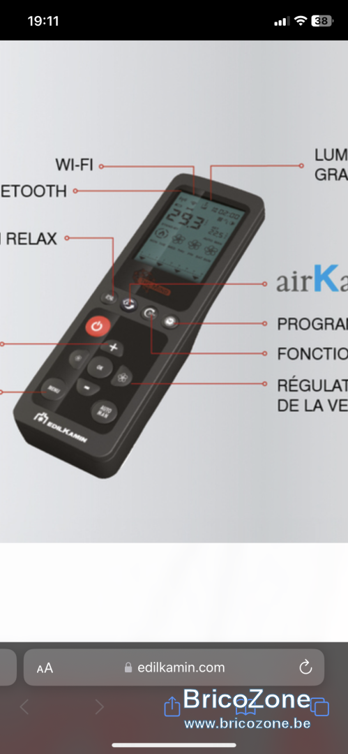 Telecommande The Mind Edilkamin