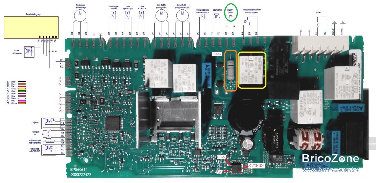 Lave vaisselle Bosch SMV50E60EU Ne s'allume plus Bruit de 'tictic' — free download