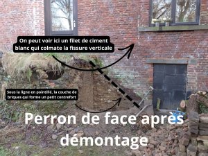 Perron de face après démontage.jpg Perron de face après démontage.jpg