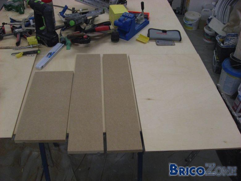 Fixer des planches perpendiculaires caisson meuble