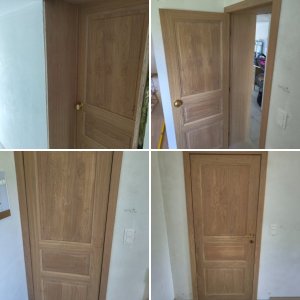 Porte massive en chêne